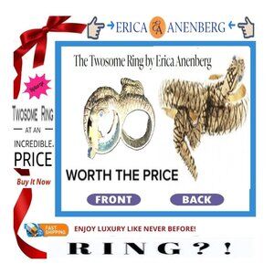 ✅ ERICA ANENBERG Temptress Snake Sapphire Silver ➕🆒 TWOSOME RING 💸BUY NOW‼️🟢